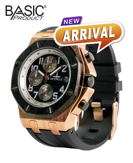 Basic Pinnacle Salute Watch <b>Rose Gold & Black</b>