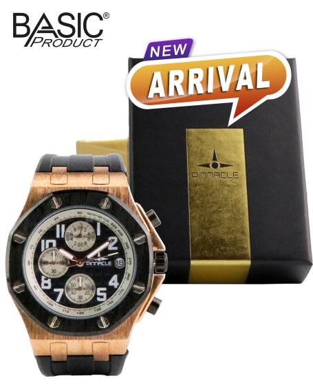 Basic Pinnacle Salute Watch <b>Rose Gold & Black</b>